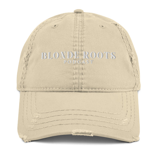 Blonde Roots Distressed Hat